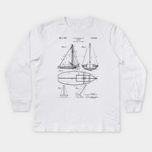 Yachting Patent Print 1947 Kids Long Sleeve T-Shirt